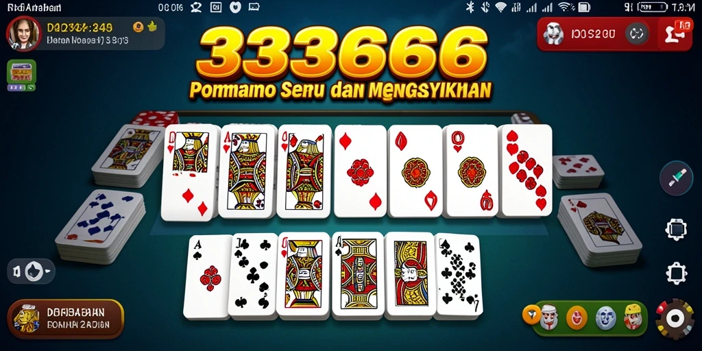 Screenshot gameplay Domino yang mengasyikkan dan kompetitif.