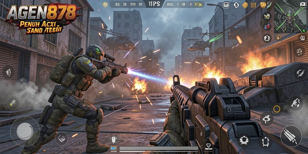 Gambaran gameplay TPS yang seru di AGEN878.