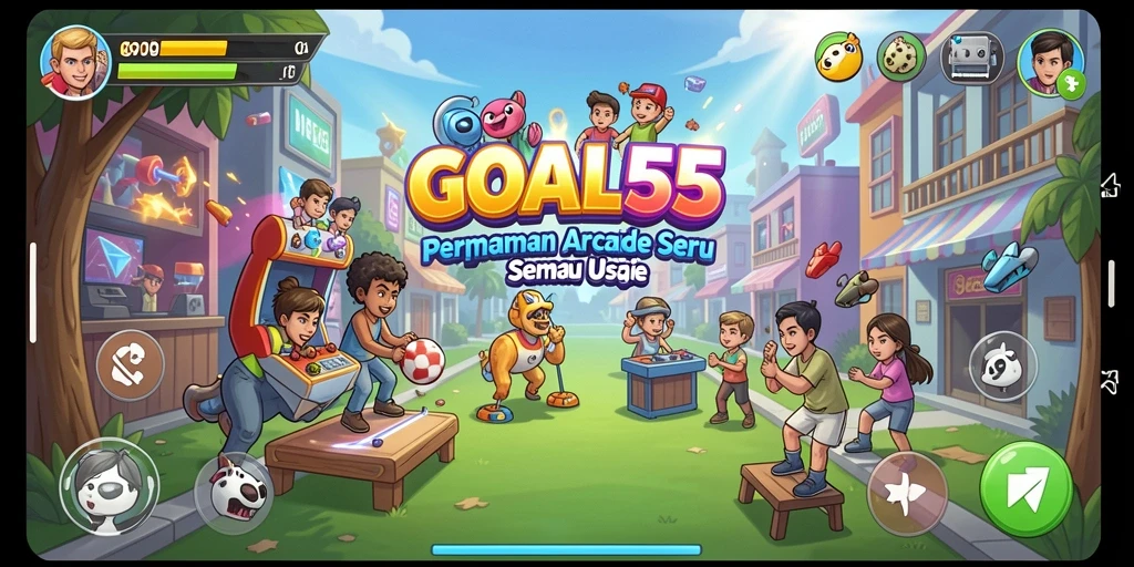 Tampilan gameplay GOAL55 yang menantang dan seru untuk dimainkan.