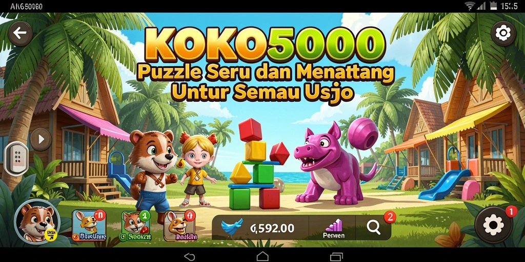 Tampilan gameplay KOKO5000 dengan berbagai level teka-teki yang menarik.