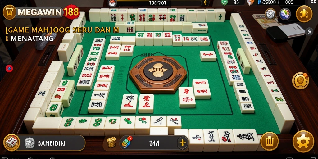 Tangkapan layar MEGAWIN188 menampilkan aksi permainan Mahjong yang seru.