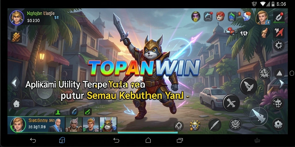 Screenshot utama TOPANWIN menampilkan antarmuka pengguna yang intuitif dan fitur unggulan.