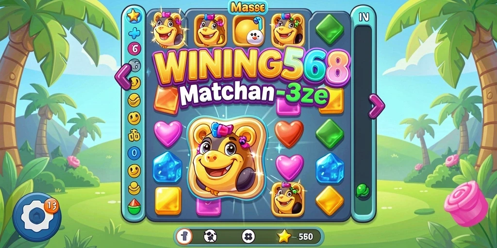 Gameplay seru dalam WINNING568 yang penuh warna.